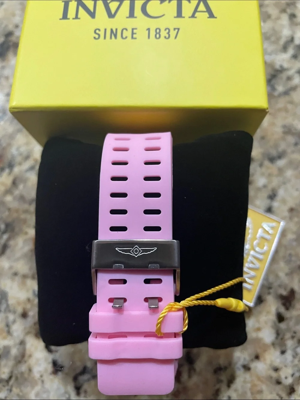 Invicta Black and Pink Racing Digital Chronograph Watch